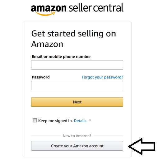 Create your Amazon account